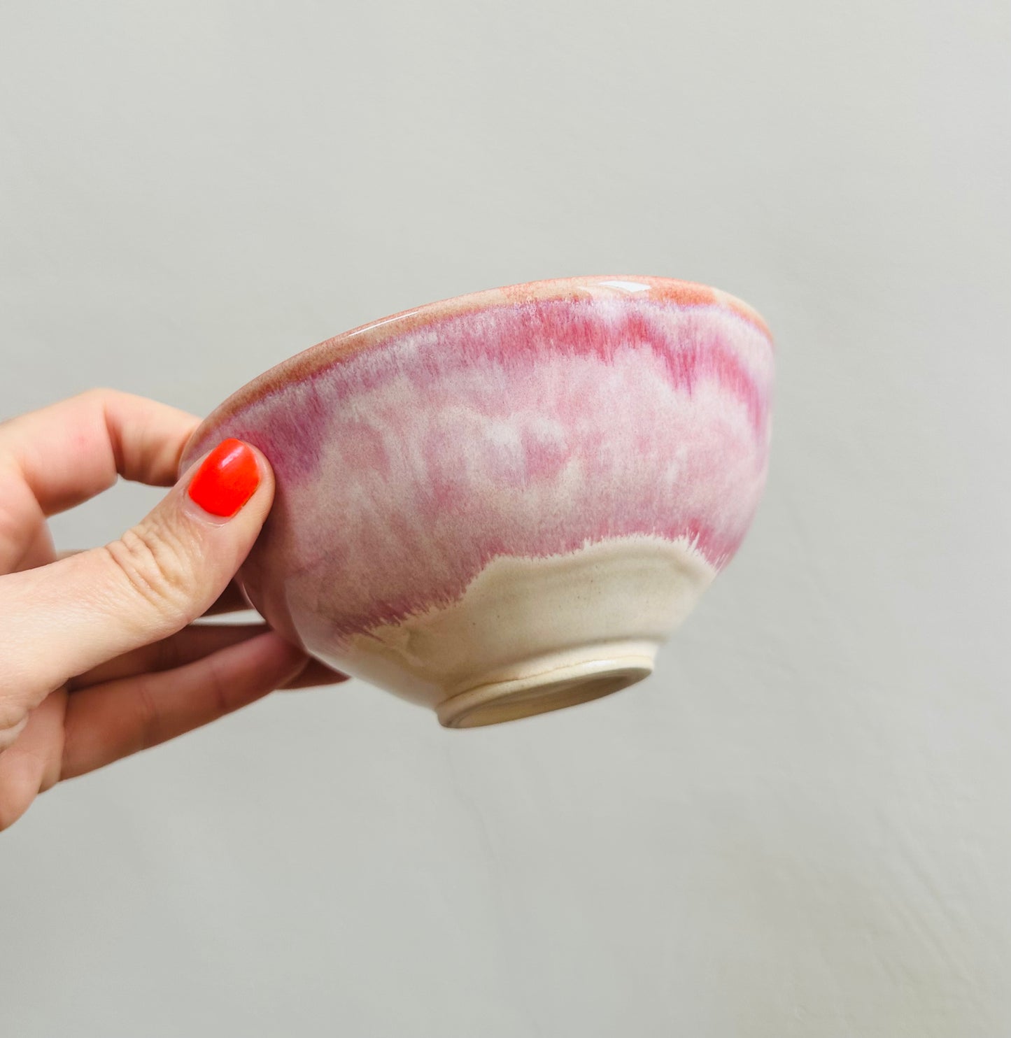 Small Cereal Bowl - Pink & Spotty