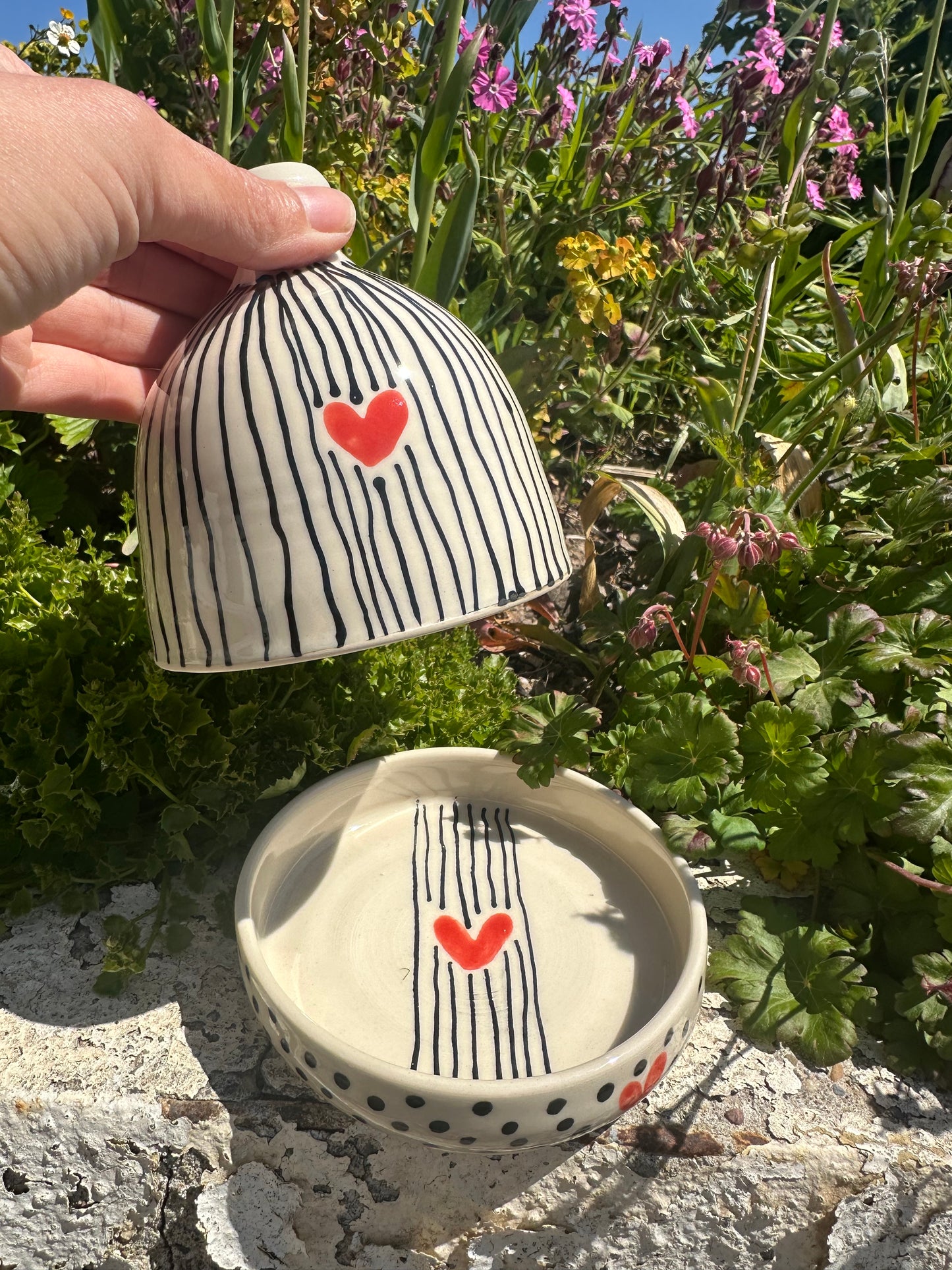 PRE-ORDER Wonky Stripes Butter Dish