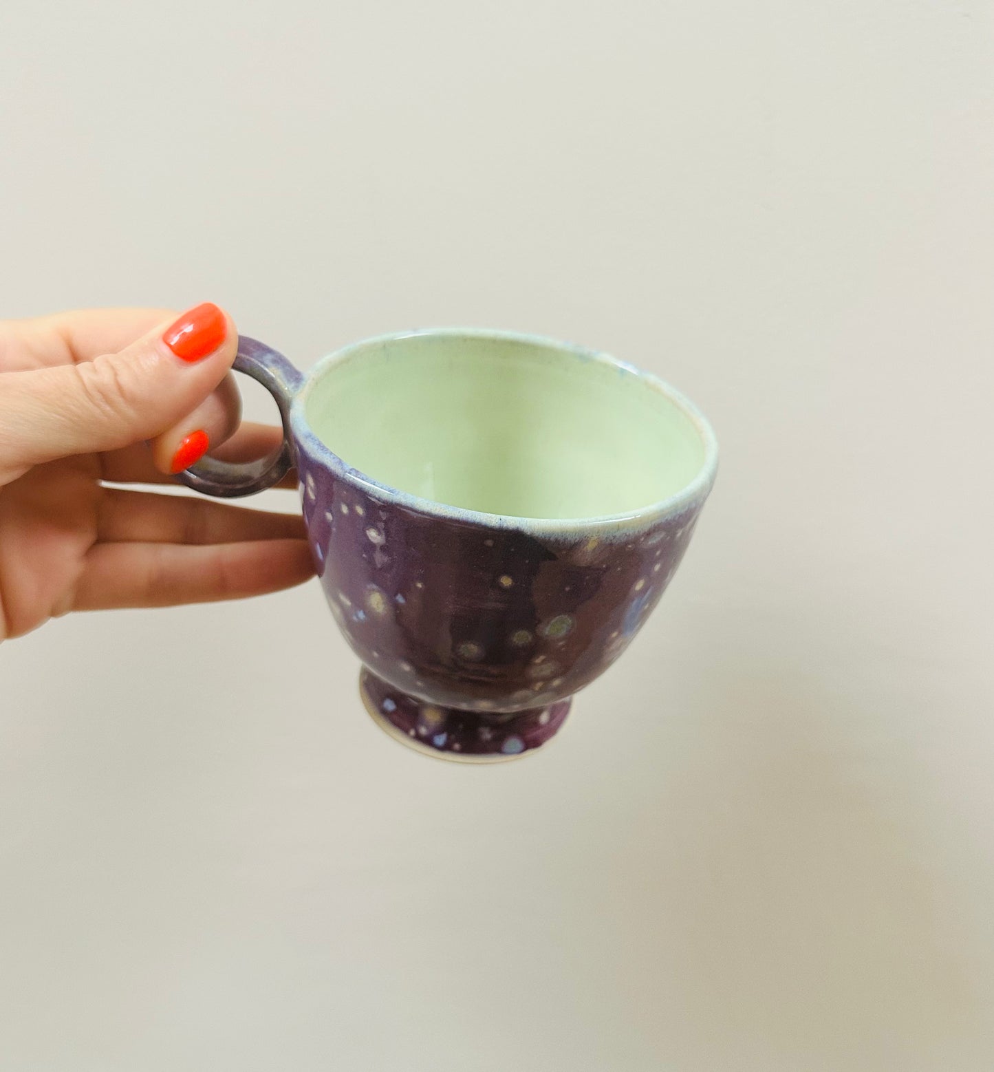 Purple orbit & Green Tea Cup