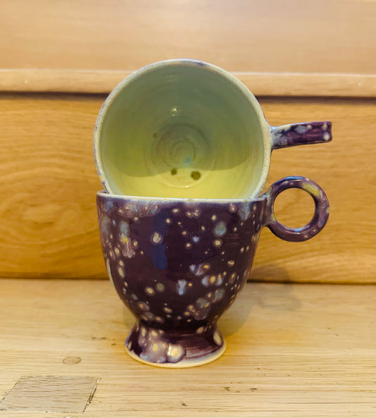 Purple orbit & Green Tea Cup