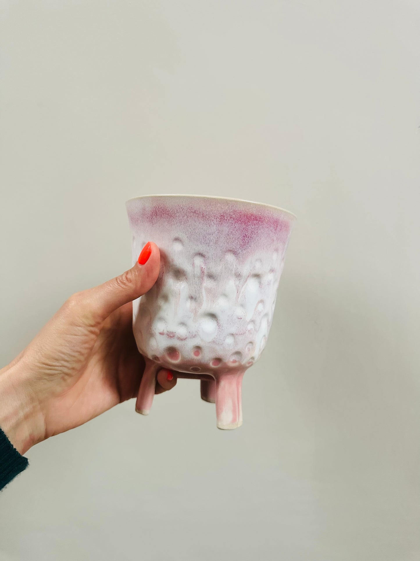 Pink Dimple leggy Planter
