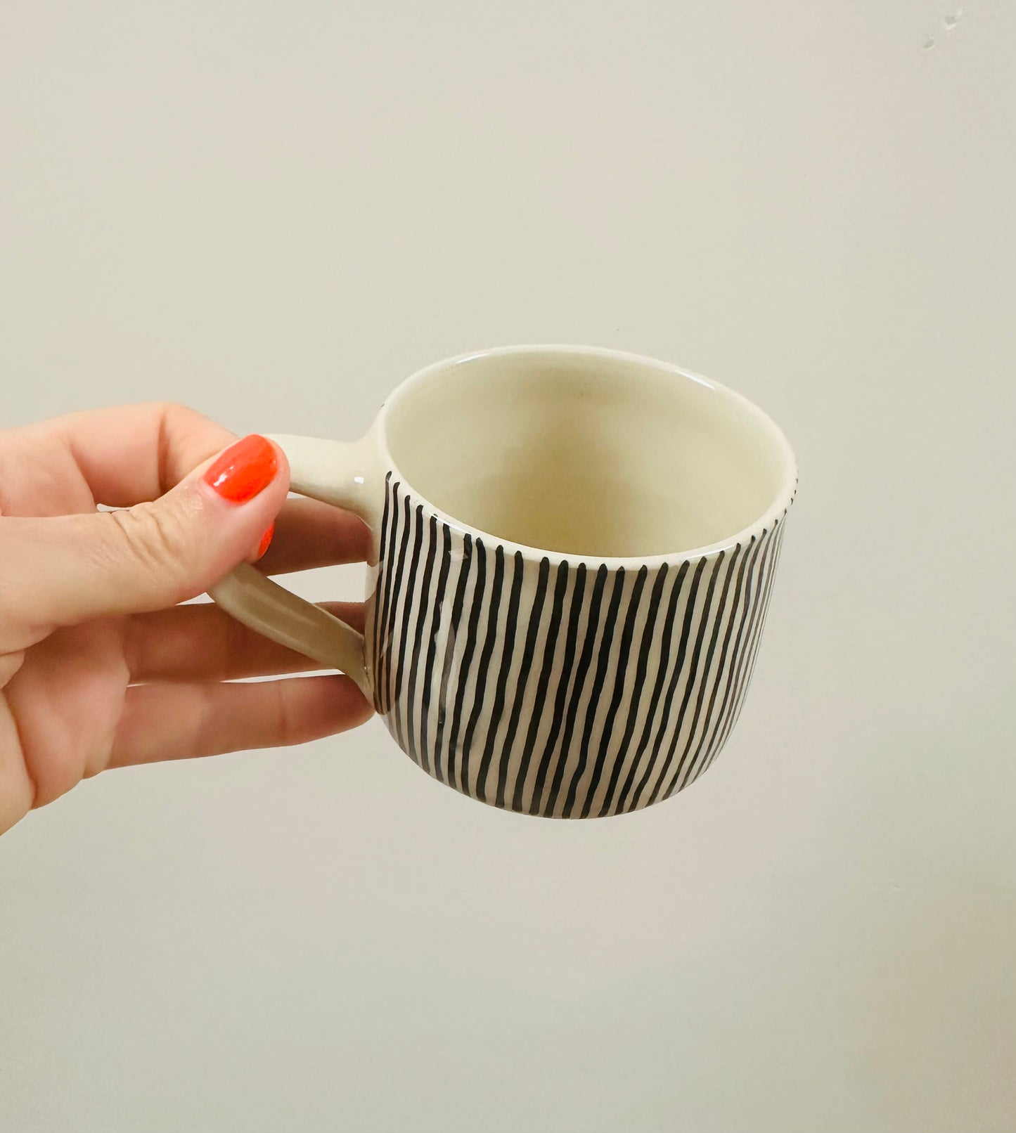 Wonky Stripes Mug - black