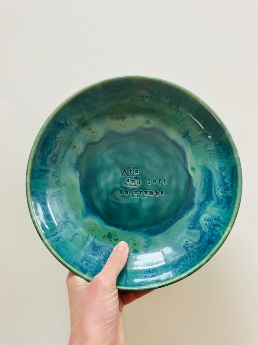 Serving Plate - Ate and left no crumbs