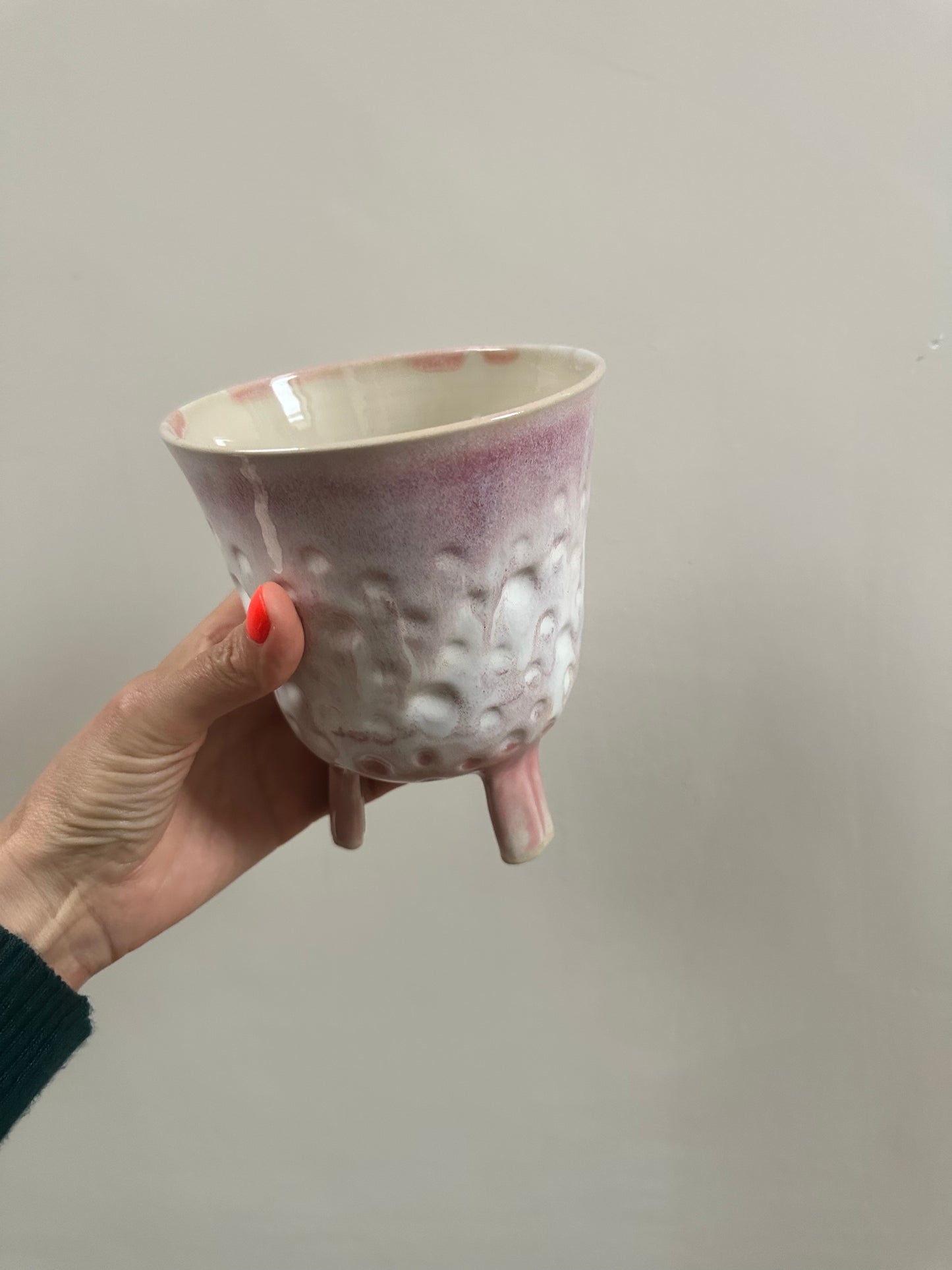 Pink Dimple leggy Planter